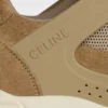 Celine Trainer Ct-09 Low Lace-Up Sneaker in Suede Calfskin and Mesh