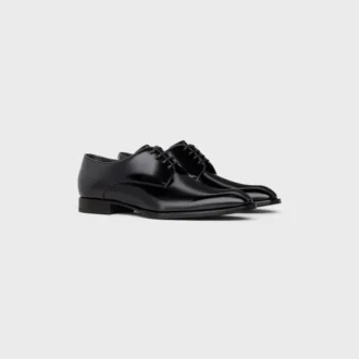 Celine Tuxedo Derby in Polished Bull Celine Tuxedo Derby in Polished Bull