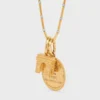 Charms Long Necklace in Brass with Gold and Rhodium Finsih