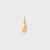 Charms Elephant on Pearl in Brass with Gold Finish and Resin Pearl