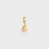 Charms Elephant on Pearl in Brass with Gold Finish and Resin Pearl
