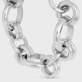 Charms Heritage Chunky Bracelet in Brass with Rhodium Finish