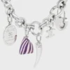 Charms Heritage Chunky Bracelet in Brass with Rhodium Finish Charms Heritage Chunky Bracelet in Brass with Rhodium Finish