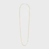 Charms Long Necklace in Brass with Gold and Rhodium Finsih