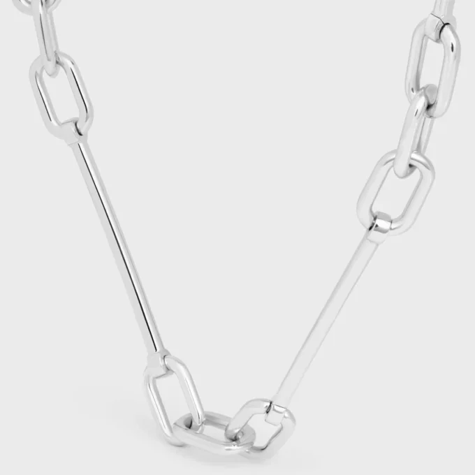 Charms Necklace in Brass with Rhodium Finish Charms Necklace in Brass with Rhodium Finish