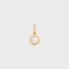 Charms Pearl in Resin Pearl and Brass with Gold Finish