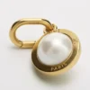 Charms Pearl in Resin Pearl and Brass with Gold Finish