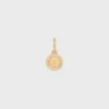 Charms Pearl Medal in Resin Pearls and Brass with Gold Finish