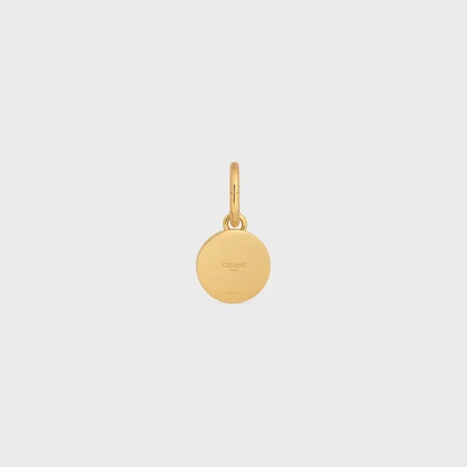 Charms Pearl Medal in Resin Pearls and Brass with Gold Finish