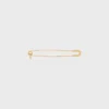 Charms Safety Pin Brooch in Brass with Gold Finish