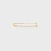 Charms Safety Pin Brooch in Brass with Gold Finish
