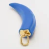 Charms Small Horn in Resin, Leather and Brass with Gold Finish