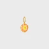 Charms Sulky Medal in Enamel Ans Brass with Gold Finish