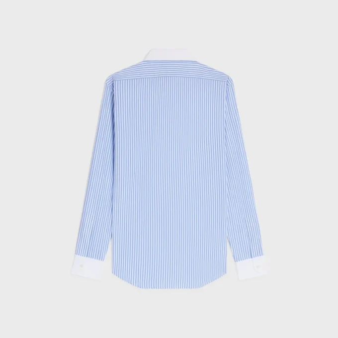Classic Shirt in Striped Cotton Poplin Classic Shirt in Striped Cotton Poplin