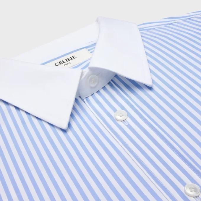 Classic Shirt in Striped Cotton Poplin Classic Shirt in Striped Cotton Poplin