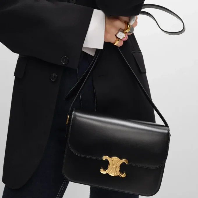 Classique Triomphe Bag in Shiny Calfskin Classique Triomphe Bag in Shiny Calfskin