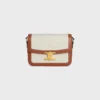 Classique Triomphe Bag in Textile with Triomphe All-Over and Calfskin Classique Triomphe Bag in Textile with Triomphe All-Over and Calfskin