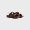 Cleo – Double Strap Sandal in Calfskin – Vegetal Tanning