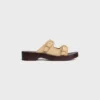 Cleo – Double Strap Sandal in Suede Calfskin
