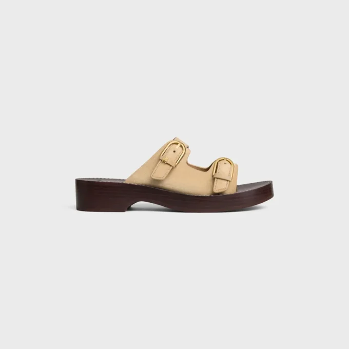 Cleo – Double Strap Sandal in Suede Calfskin