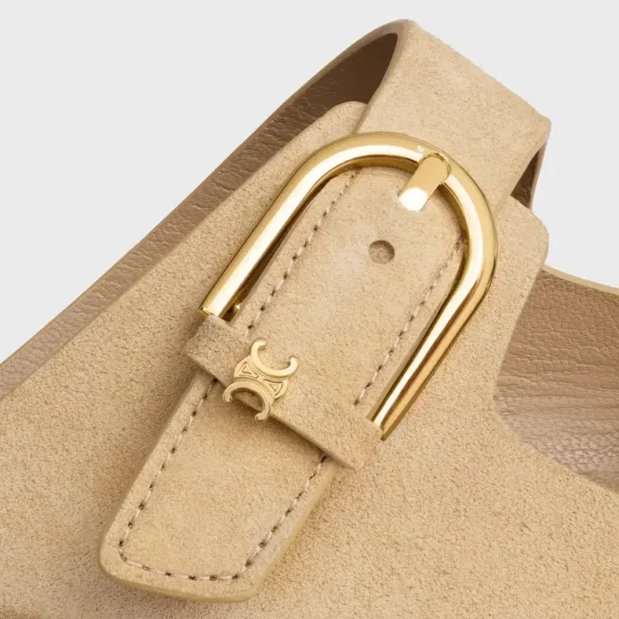 Cleo – Double Strap Sandal in Suede Calfskin