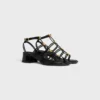 CléMence Heeled Sandal in Glossy Calfskin