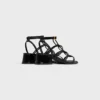 CléMence Heeled Sandal in Glossy Calfskin