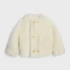 Coat in Fluffy Wool