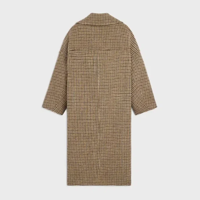 Coat in Houndstooth Wool