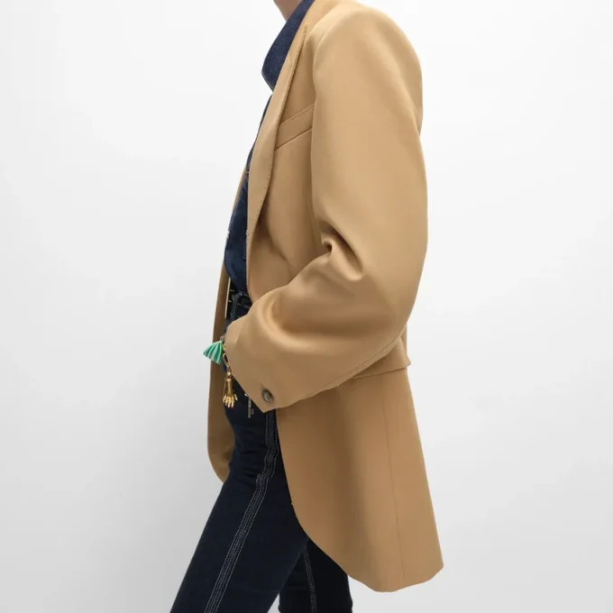 Colonne Jacket in Diagonal Wool
