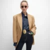 Colonne Jacket in Diagonal Wool