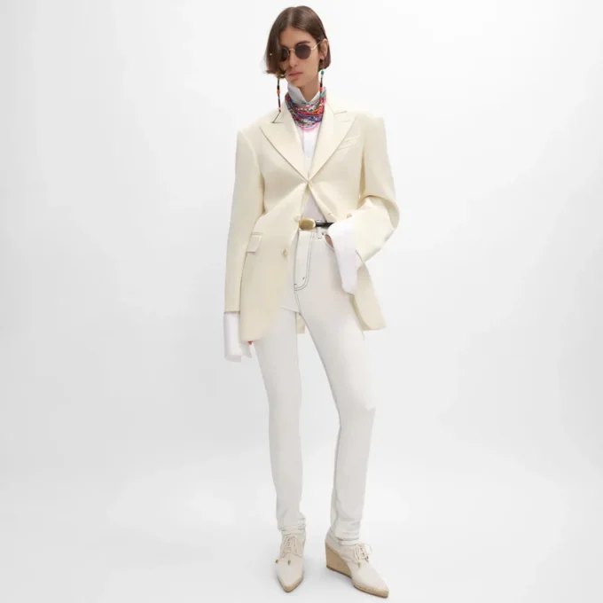 Colonne Jacket in Diagonal Wool