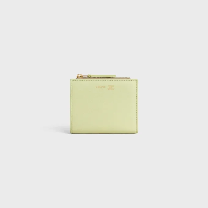 Compact Wallet Triomphe Stamp in Supple Grained Calfskin Compact Wallet Triomphe Stamp in Supple Grained Calfskin