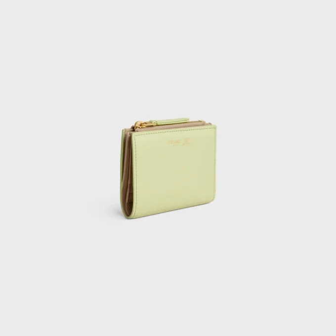 Compact Wallet Triomphe Stamp in Supple Grained Calfskin Compact Wallet Triomphe Stamp in Supple Grained Calfskin