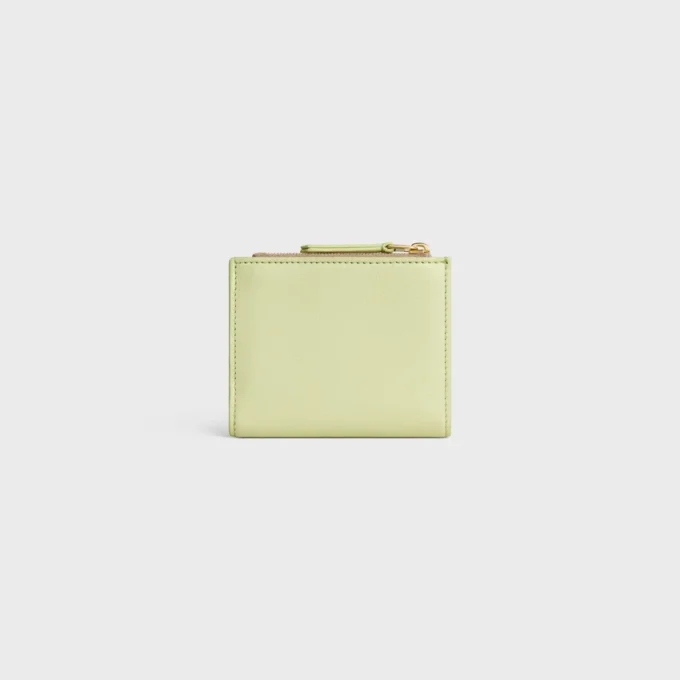 Compact Wallet Triomphe Stamp in Supple Grained Calfskin Compact Wallet Triomphe Stamp in Supple Grained Calfskin