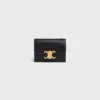 Compact Wallet with Coin Triomphe in Shiny Calfskin Compact Wallet with Coin Triomphe in Shiny Calfskin