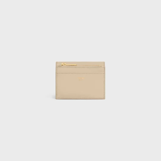 Compact Wallet with Coin Triomphe in Shiny Calfskin Compact Wallet with Coin Triomphe in Shiny Calfskin