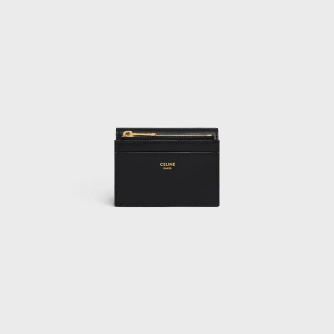 Compact Wallet with Coin Triomphe in Shiny Calfskin Compact Wallet with Coin Triomphe in Shiny Calfskin