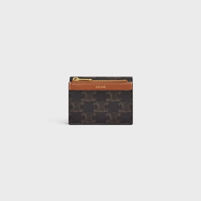 Compact Wallet with Coin Triomphe in Triomphe Canvas