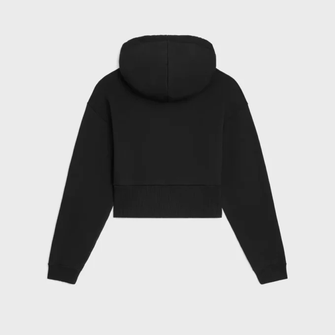 Cropped Hoodie in Cotton Fleece