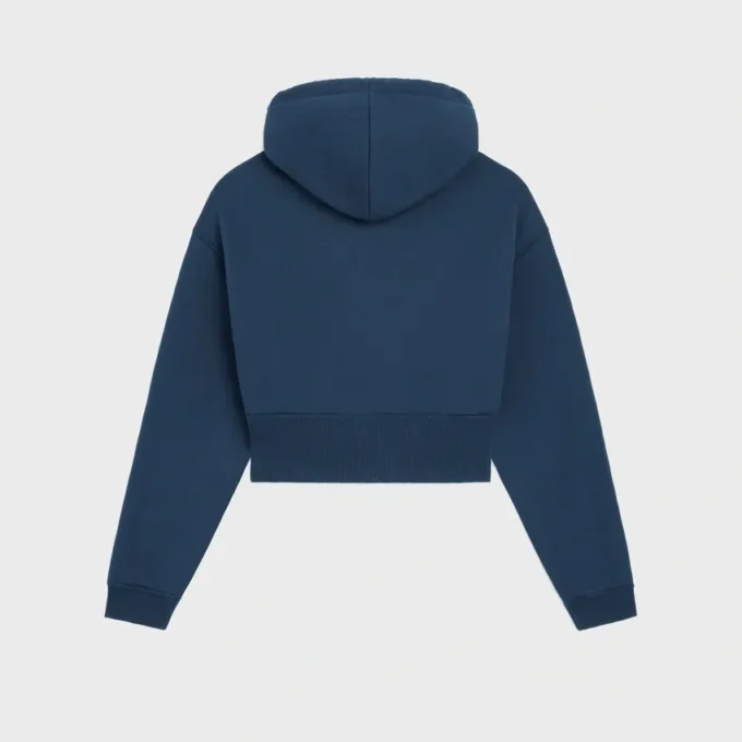 Cropped Hoodie in Cotton Fleece