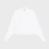 Cropped Shirt in Cotton Poplin