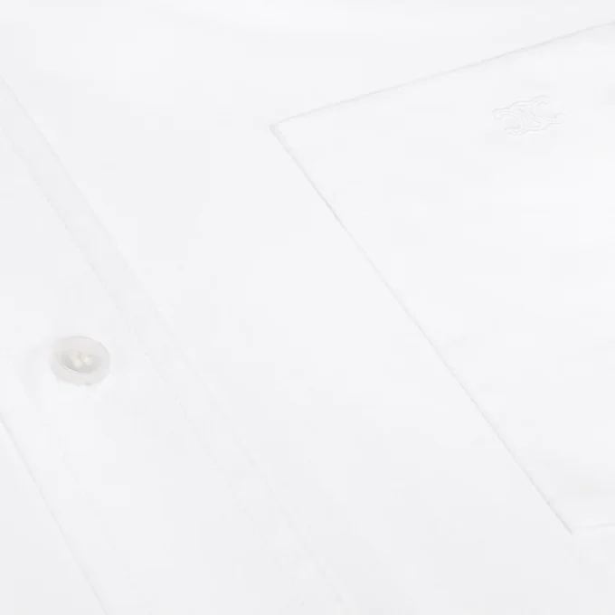 Cropped Shirt in Cotton Poplin