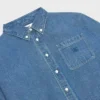 Cropped Shirt in Union Ocean Wash Denim