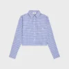 Cropped Shirt in Vichy Cotton