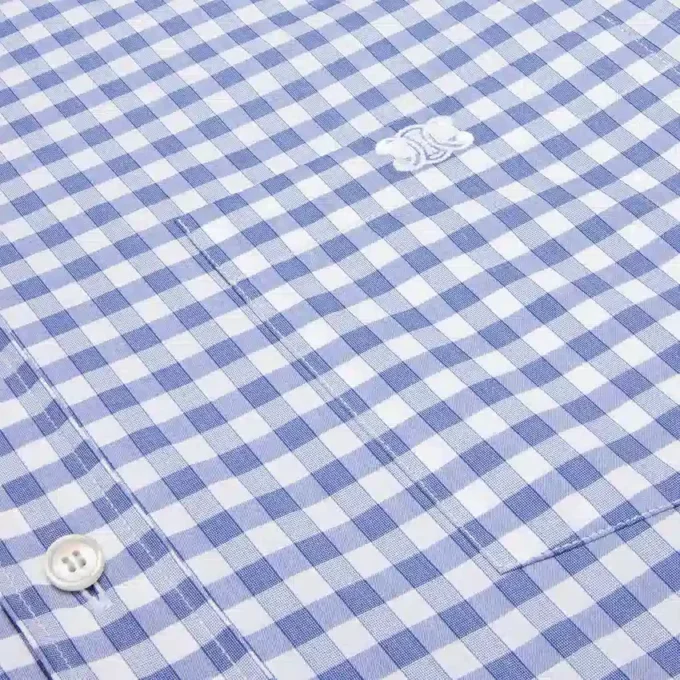 Cropped Shirt in Vichy Cotton