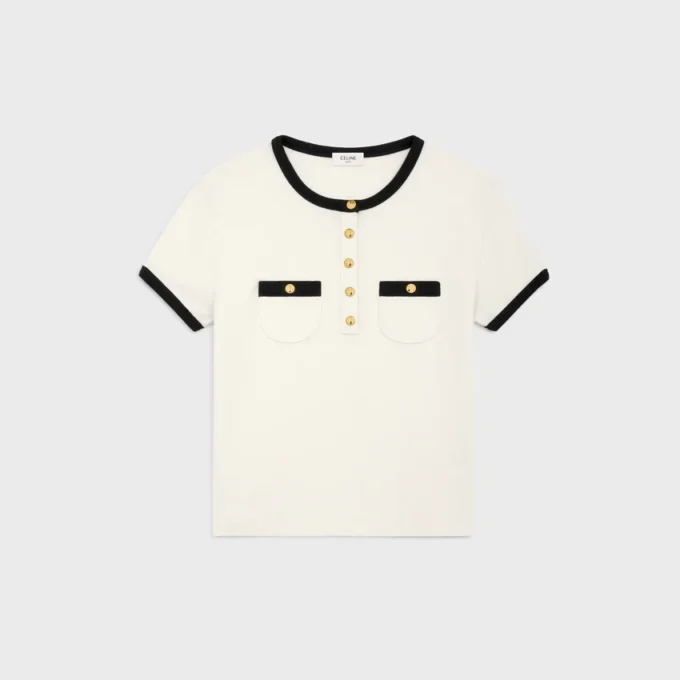 Cropped T-Shirt in Cotton Jersey Cropped T-Shirt in Cotton Jersey