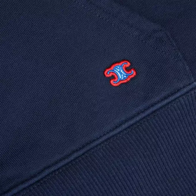 Cropped Zipped Hoodie in Cotton Fleece