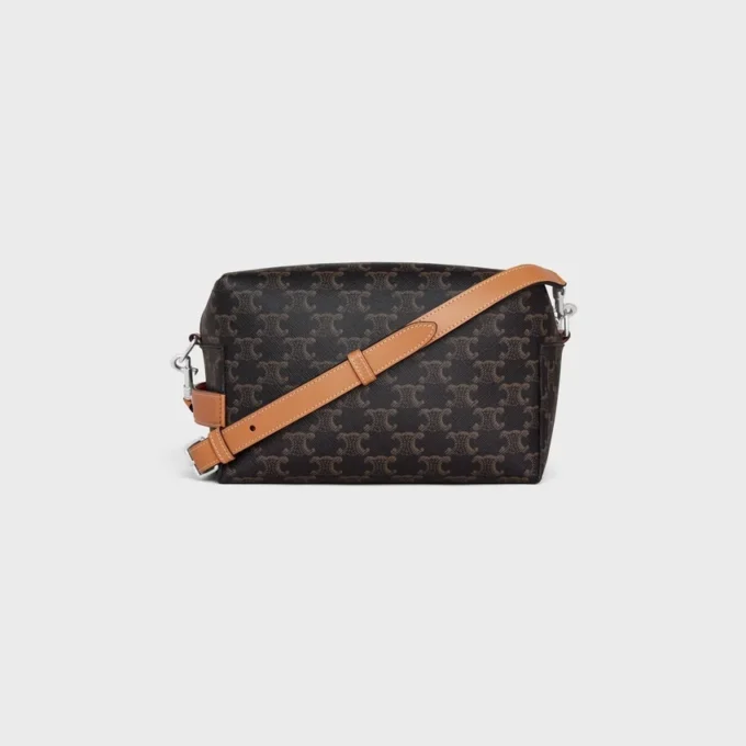 Crossbody Bag Take Away in Triomphe Canvas and Calfskin