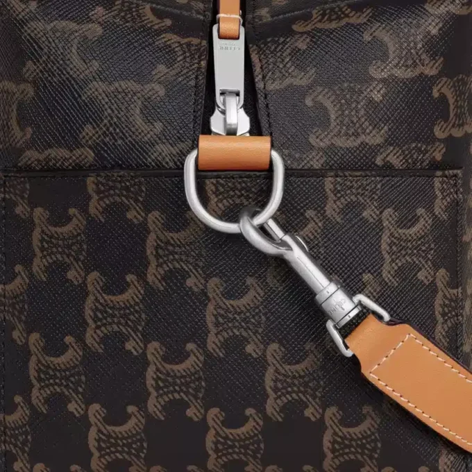 Crossbody Bag Take Away in Triomphe Canvas and Calfskin